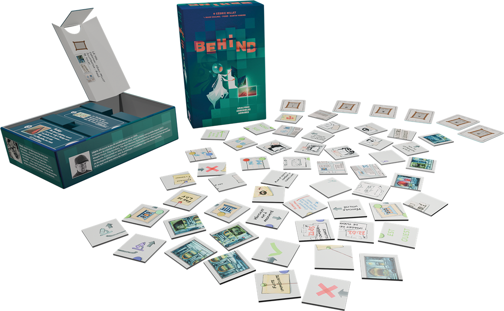 Behind jeu puzzle narratif coopératif boîte officielle Kif Edition