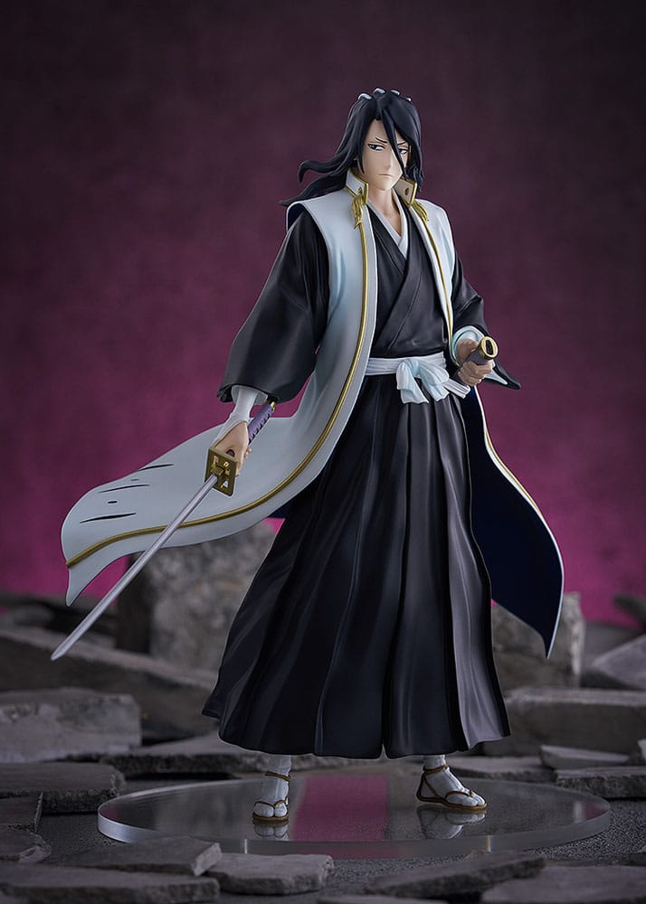 Figurine Byakuya Kuchiki Pop Up Parade SP de 20 cm, personnage de Bleach tenant son sabre.