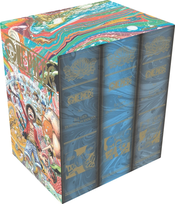 Coffret collector One Piece Île des Hommes-Poissons contenant 3 volumes premium regroupant les tomes 62 à 70