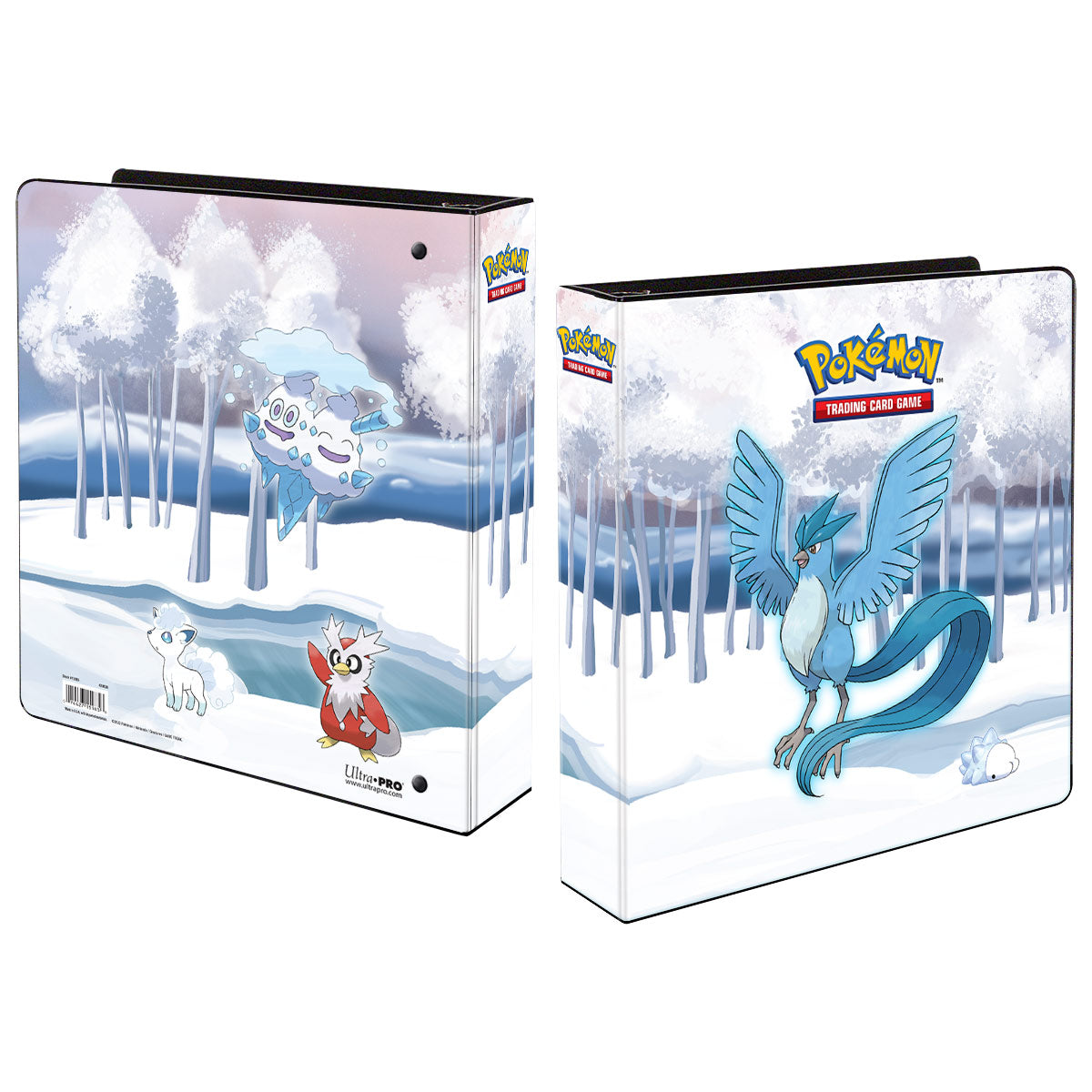 Classeur Pokémon Ultra Pro Forêt Hivernale avec Artikodin, Goupix d’Alola, Darumarond, Sorbébé et Sorbouboul – 9 pochettes par page.