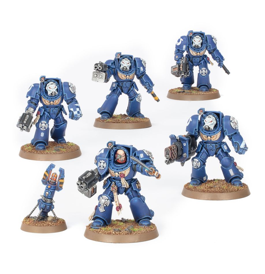 Boîte Warhammer 40,000 Space Marines Terminator Squad avec 6 figurines en armure lourde