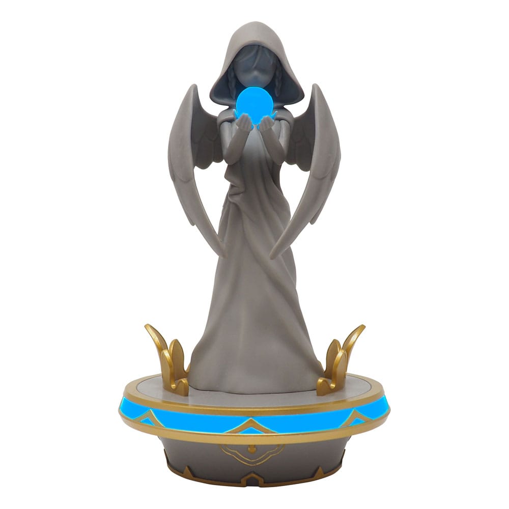 Statue des Sept Mondstadt Genshin Impact figurine LED avec sphère lumineuse bleue et ailes