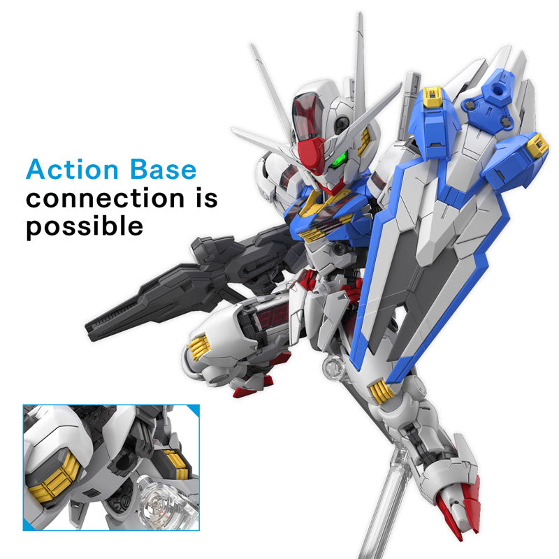 Gunpla Gundam Aerial MGSD 1 100 avec bouclier et fusil en version SD détaillée