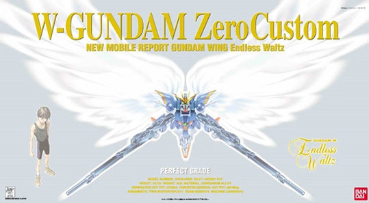 Gunpla PG 1/60 Wing Gundam Zero Custom – Maquette Endless Waltz avec ailes articulées et double Buster Rifle
