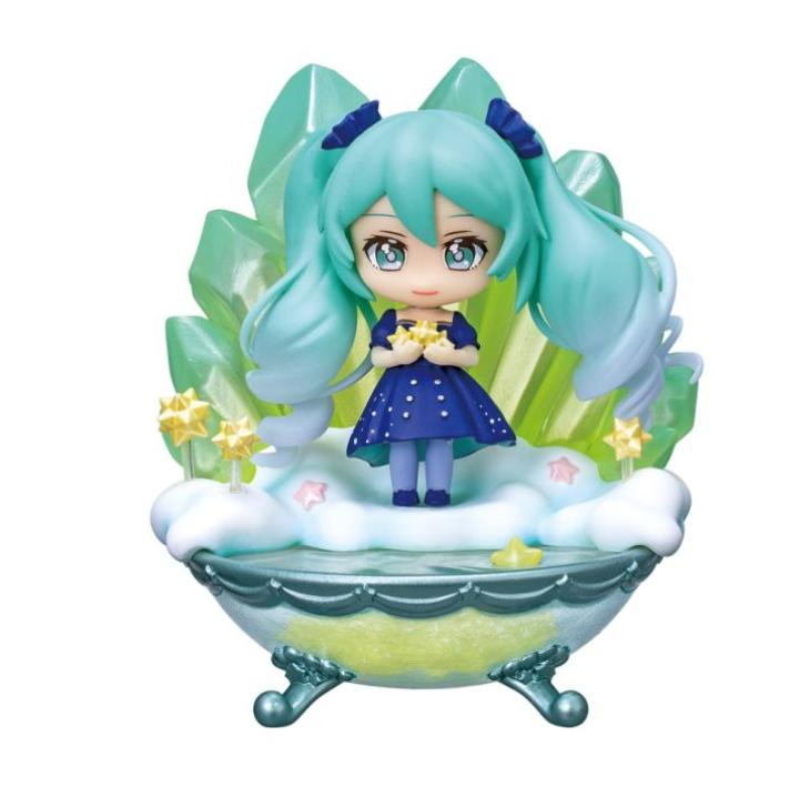 Figurines Re-Ment Starrium Room de Hatsune Miku – 4 modèles aléatoires inspirés de la lune, des étoiles et des planètes.
