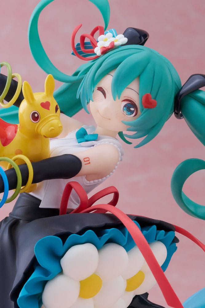Statuette PVC Hatsune Miku x Rody Thank You Ver. AMP+ 20 cm, pose dynamique sur étoile filante