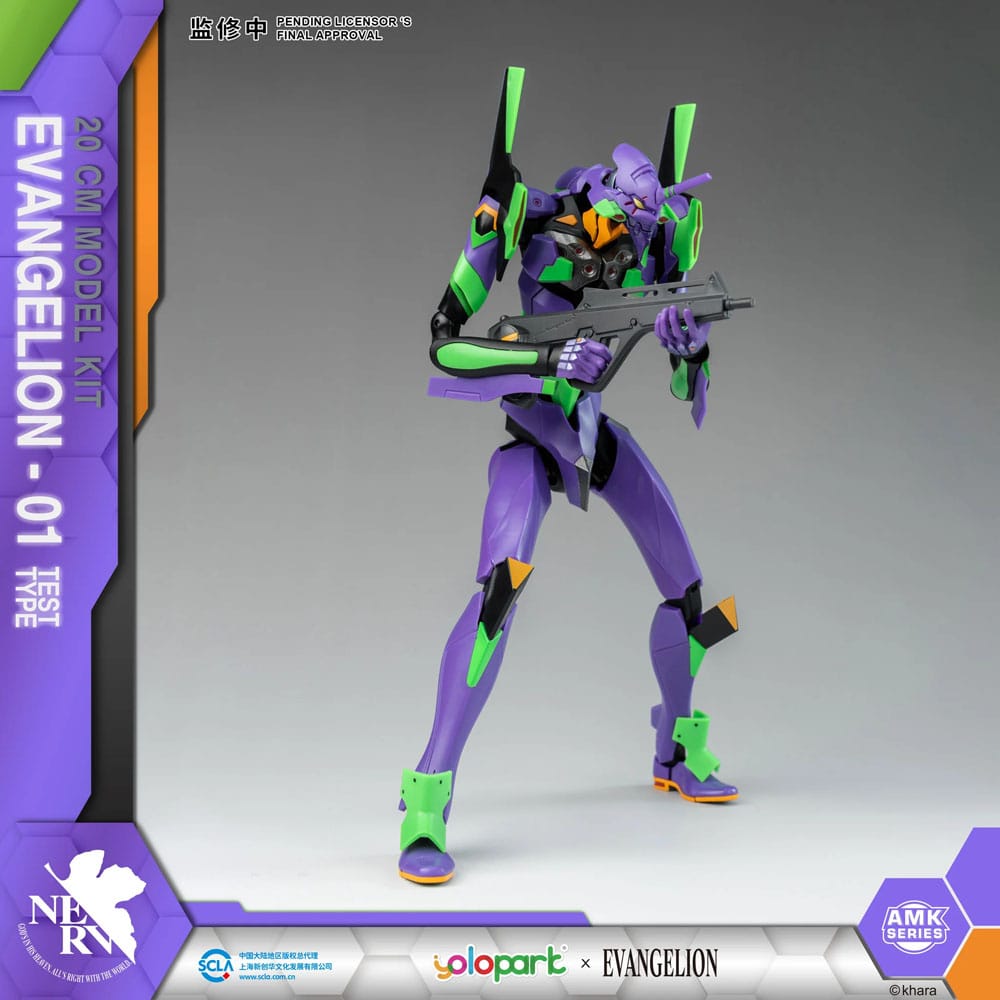 Model Kit EVA-01 Test Type – Figurine articulée Evangelion 20 cm par AMK Series