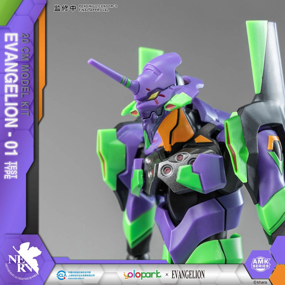 Model Kit EVA-01 Test Type – Figurine articulée Evangelion 20 cm par AMK Series