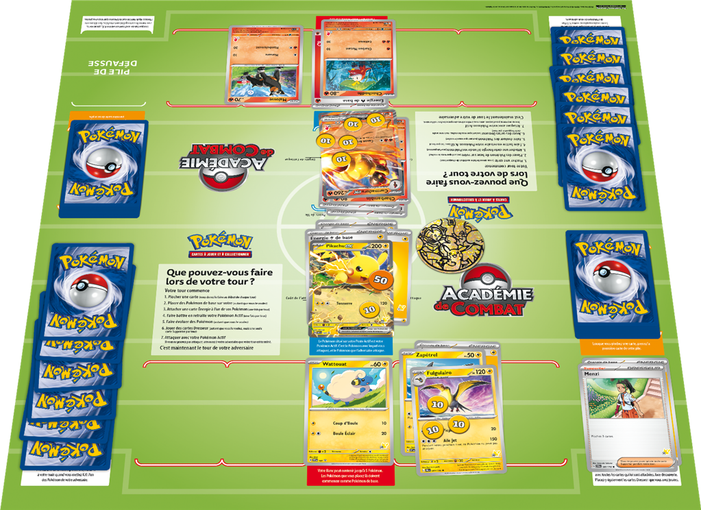 Coffret Pokémon Académie de Combat V3 – Jeu d’apprentissage avec 3 decks complets et accessoires