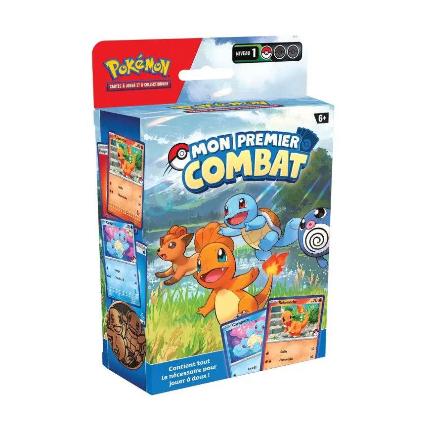 Coffret Pokémon JCC Mon Premier Combat – kit d’initiation Salamèche et Carapuce