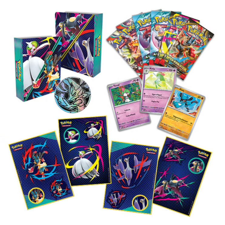 Valisette Pokémon Coffre aux Trésors 2025 illustrée par Gardevoir et Méga-Lucario.