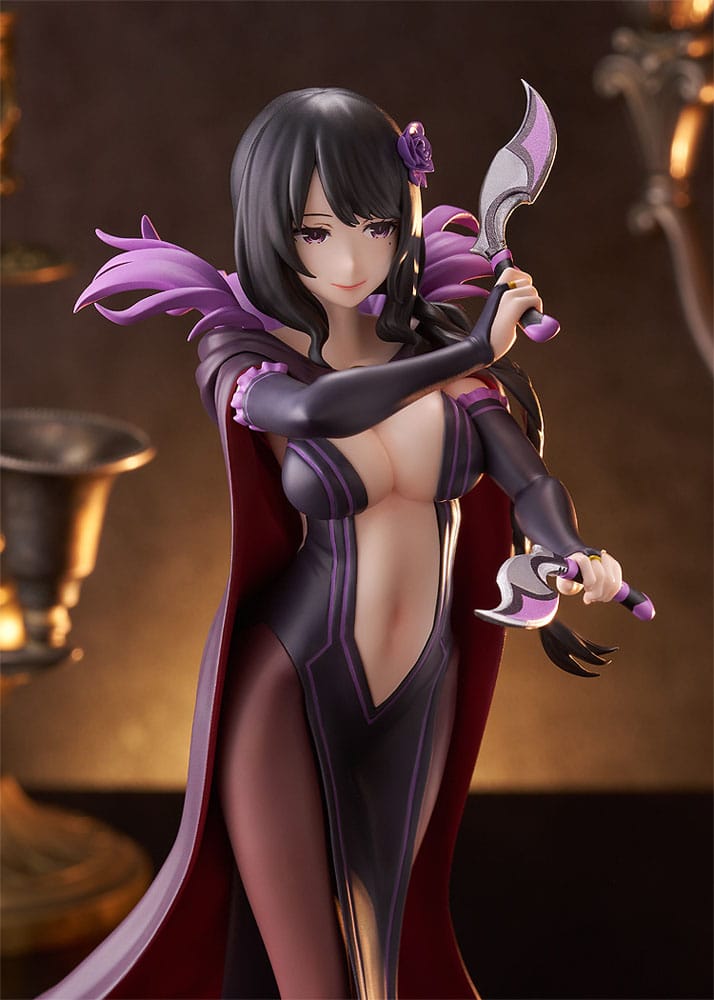 Figurine Elsa Granhiert Re Zero Pop Up Parade L avec dagues et tenue violette dans une pose élégante et dangereuse