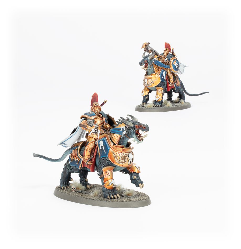 Boîte Warhammer Age of Sigmar Dracothian Guard Stormcast Eternals avec 2 cavaliers sur dracoths