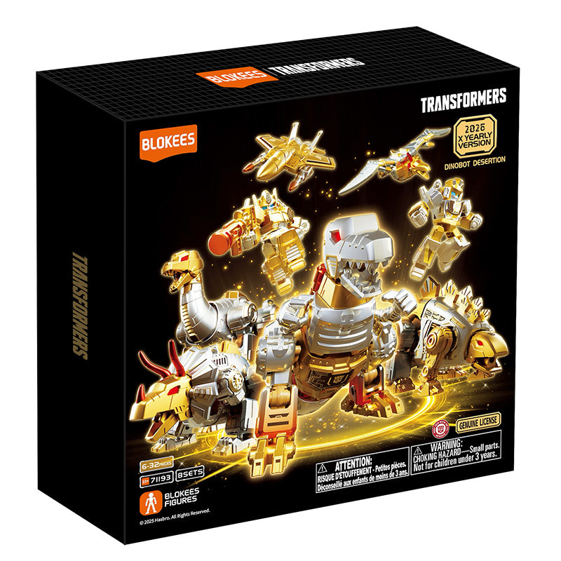 Coffret Transformers Blokees Dinobots édition 2026 dorée