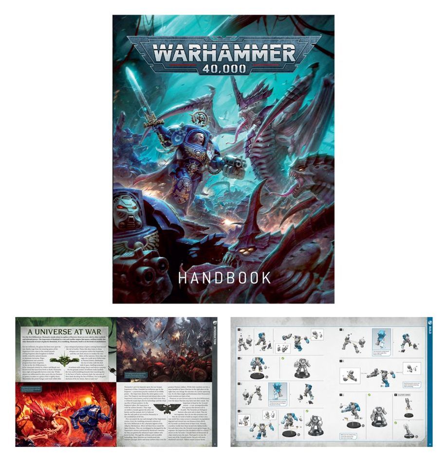 Coffret d’initiation Warhammer 40,000 Introductory Set, avec figurines Space Marines et Tyranides, peintures Citadel et accessoires pour débuter.