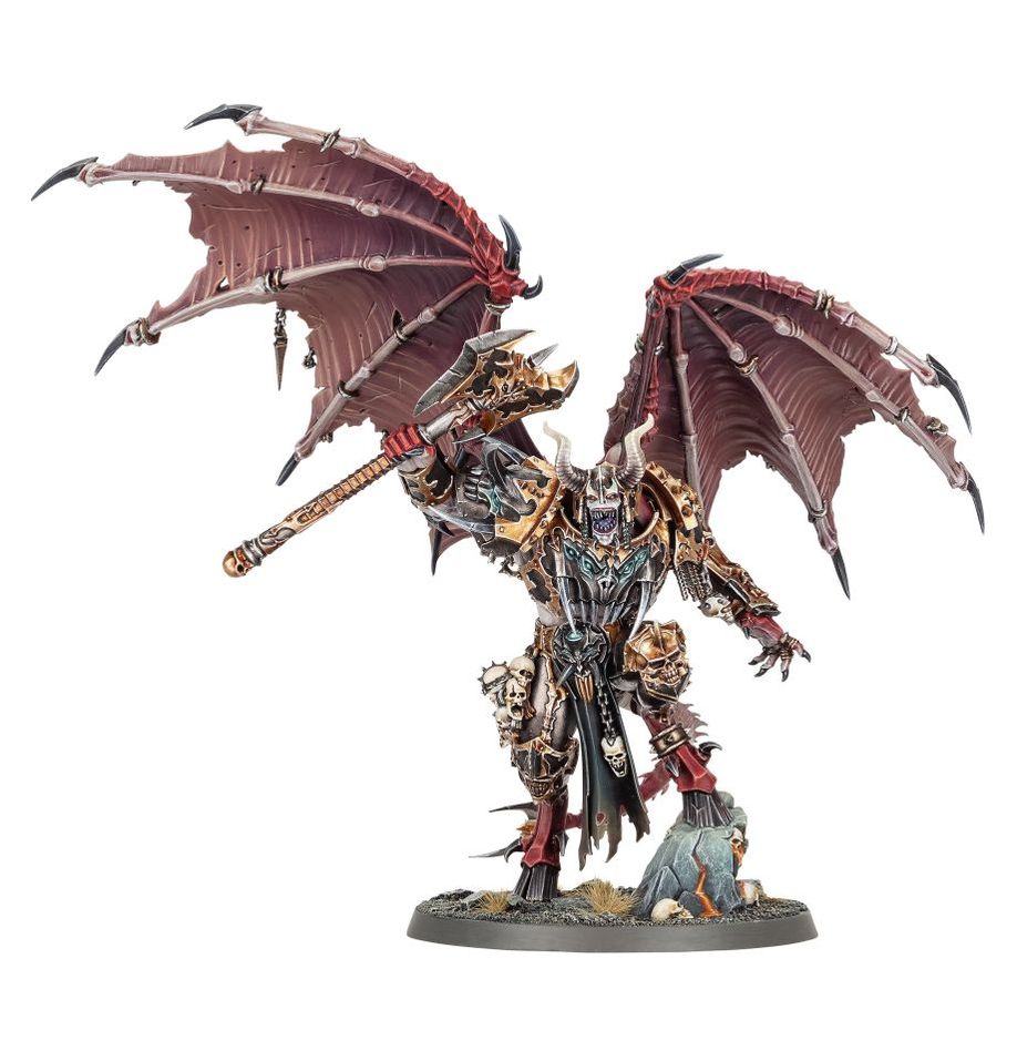 Boîte du Prince Démon pour Warhammer Age of Sigmar. Cette figurine représente un guerrier du Chaos devenu un démon immortel, avec de nombreuses options de personnalisation et une présence imposante sur le champ de bataille.