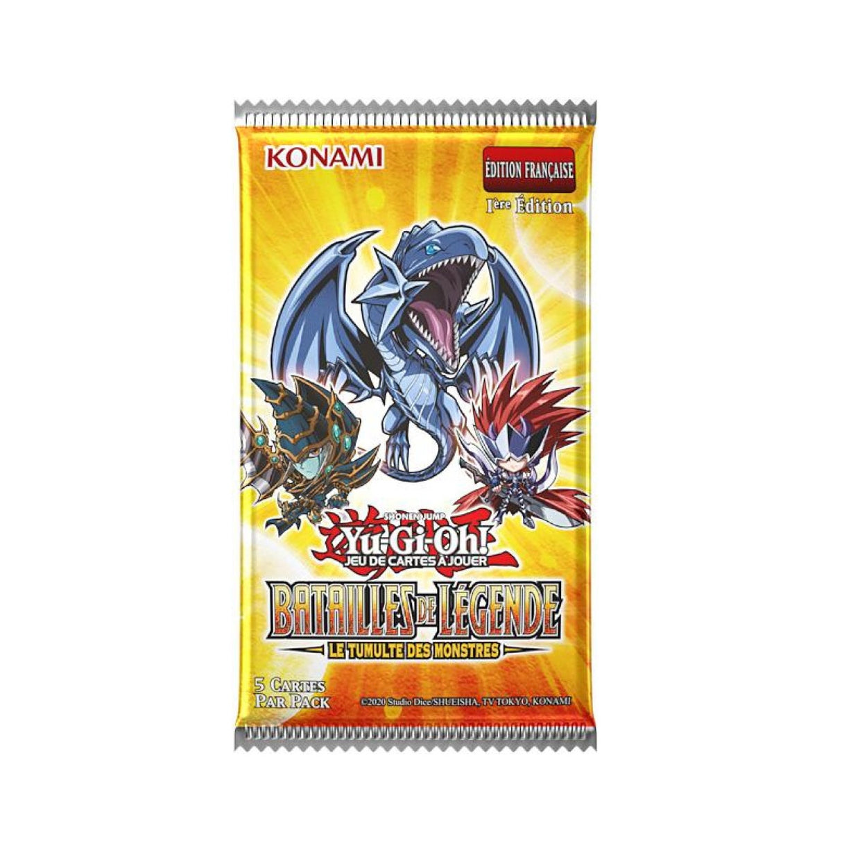 Booster Yu-Gi-Oh! Batailles de Légende : Le Tumulte des Monstres – 5 cartes brillantes par pack