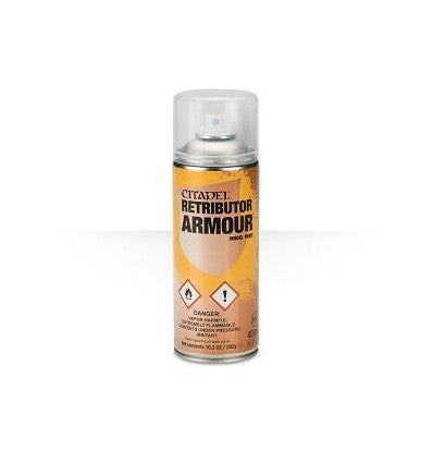 Bombe de peinture dorée Citadel Retributor Armour – aérosol métallique 400ml
