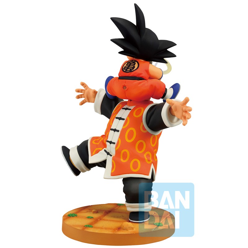Figurine Dragon Ball Ichibansho Dragon History II représentant Son Goku enfant et Grandpa Son Gohan, version Bandai officielle.