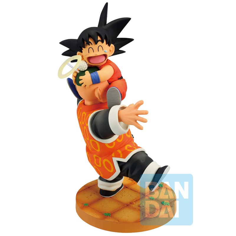 Figurine Dragon Ball Ichibansho Dragon History II représentant Son Goku enfant et Grandpa Son Gohan, version Bandai officielle.
