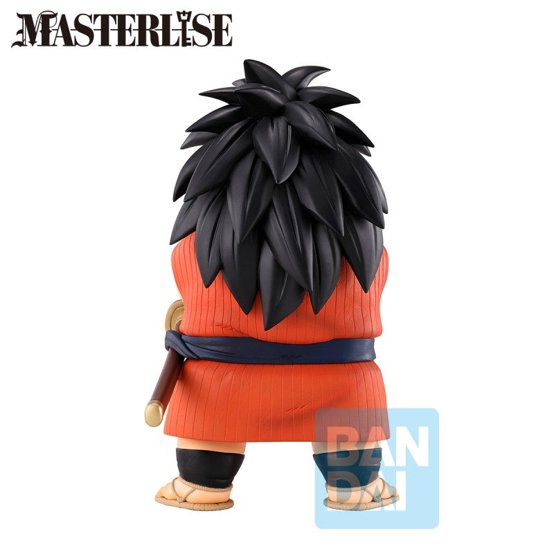 Figurine Dragon Ball Masterlise : Yajirobe bras croisés avec katana, version Bandai officielle.