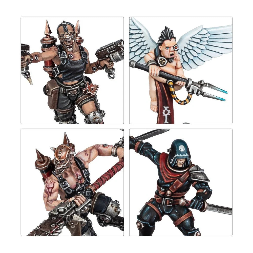 Boîte Kill Team : Sang et Zèle avec figurines des Sororitas et Cultes du Chaos, décors et livre de missions