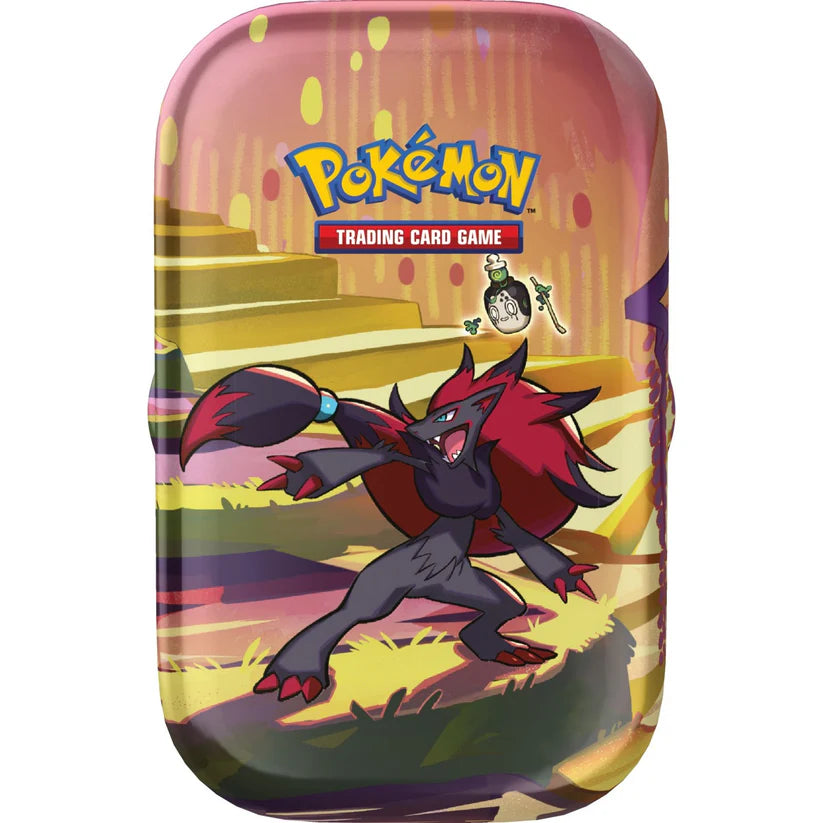 Mini Tin Pokébox Pokémon Fable Nébuleuse – modèle Dusknoir et Verpom, contenant 2 boosters, 1 pièce et 1 carte illustrée, parmi 5 designs à collectionner.