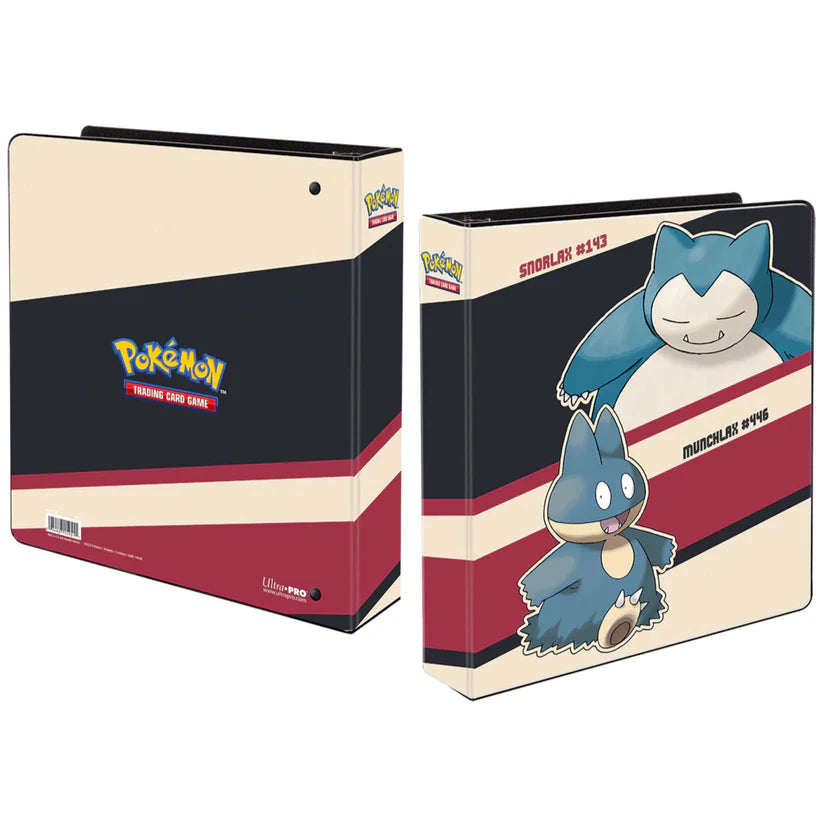 Classeur à anneaux Pokémon Ultra Pro Ronflex & Goinfrex — design officiel sous licence, noir, rouge et crème