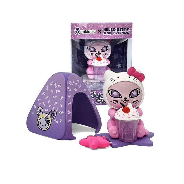 Figurine Tokidoki x Hello Kitty and Friends Galactic Cats : Sugar Whiskers édition spéciale avec accessoires.