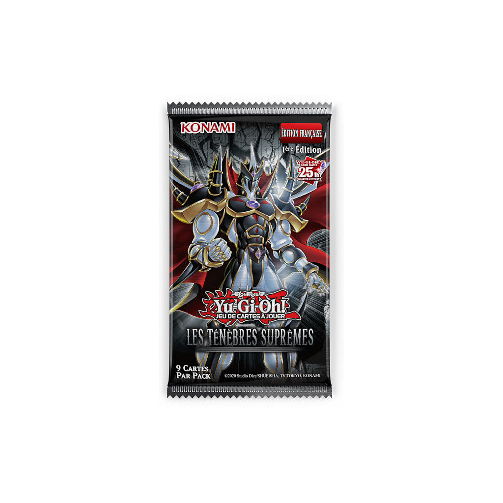 Booster Yu-Gi-Oh! Les Ténèbres Suprêmes – 1 pack de 9 cartes officielles Konami.