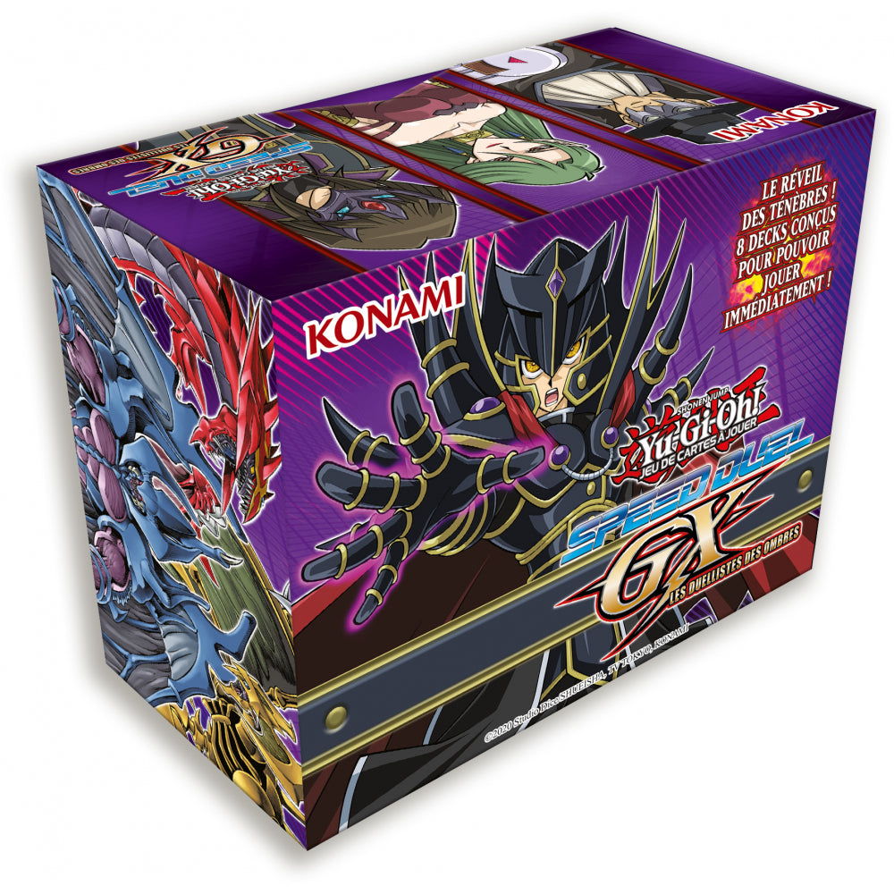 Yu-Gi-Oh! Coffret Speed Duel GX – Les Duellistes des Ombres, boîte de 8 decks prêts à jouer Konami