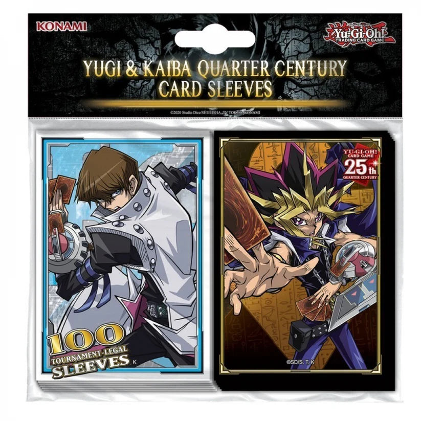 Protèges-cartes Yu-Gi-Oh! Quarter Century avec Yugi et Kaiba – 100 sleeves officielles