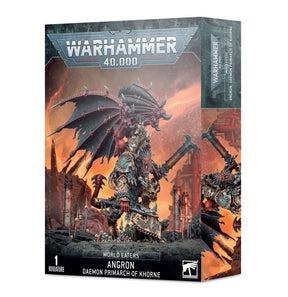 Boîte Warhammer 40,000 : Angron, Primarque Démon de Khorne des World Eaters, figurine Citadel imposante.