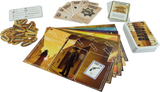 Boîte du jeu de cartes Bang! de Emiliano Sciarra, avec packaging effet bois, grand logo rouge Bang!, affiche de cowboy recherché et étoile de shérif indiquant 500 000 exemplaires vendus.