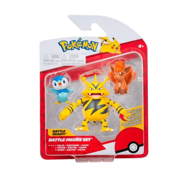 Pokémon Battle Figure Set - Tiplouf, Eletek et Goupix