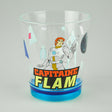 Verre plastique Capitaine Flam Curtis Newton illustration buste rétro