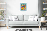 CreArt Ravensburger Disney Stitch, peinture par numéros 24 x 30 cm avec Stitch dans un ananas entouré de fleurs tropicales.