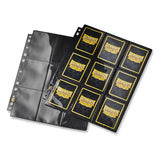 Boîte Dragon Shield contenant 50 pages à 18 pochettes sideloaded, fond noir, pour classeur de cartes à collectionner.