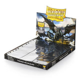 Boîte Dragon Shield contenant 50 pages à 18 pochettes sideloaded, fond noir, pour classeur de cartes à collectionner.