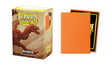 Boîte Dragon Shield Matte Sparkle Amber contenant 100 protège-cartes standard orange ambré scintillants avec finition mate.