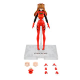 Boîte Evangelion Blokees Fantastics Series Asuka Shikinami Langley Plug Suit avec figurine articulée en combinaison rouge EVA-02.