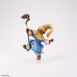 Statuette Final Fantasy IX Form-ISM Bibi Ornitier, mage noir avec chapeau pointu, manteau bleu et bâton sur socle transparent.