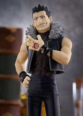 Figurine Pop Up Parade de Greed de Fullmetal Alchemist Brotherhood, bras levé, expression confiante.