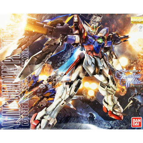 Gunpla MG 1/100 Wing Gundam Proto Zero Endless Waltz avec fusil buster et ailes déployées