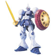 Gunpla MG 1/100 YMS-15 Gyan avec sabre laser jaune et grand bouclier rond, modèle Bandai de Mobile Suit Gundam.