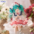 Figurine PVC Hatsune Miku Flower Fairy Anemone de 14 cm, version Noodle Stopper par FuRyu, représentant Miku assise dans une tenue florale pastel.