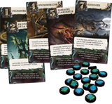 Boîte du jeu de cartes Horreur à Arkham Lovecraft Letter de Z-Man Games, avec coffret illustré façon livre ancien, ornements dorés, symbole occulte vert et titre Lovecraft Letter en lettres dorées.