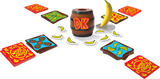 Boîte du jeu Jungle Speed Donkey Kong avec Donkey Kong, un totem banane et des cartes colorées sur fond de jungle.
