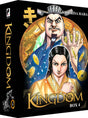 Coffret collector Kingdom Box 4 – tomes 31 à 40 avec deux personnages emblématiques en tenue royale et pièces d’or, manga de Yasuhisa Hara.