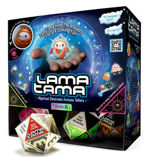 Boîte Lama Tama Series 1 avec figurines électroniques à collectionner en blind box, design mystique et plusieurs modèles surprises.